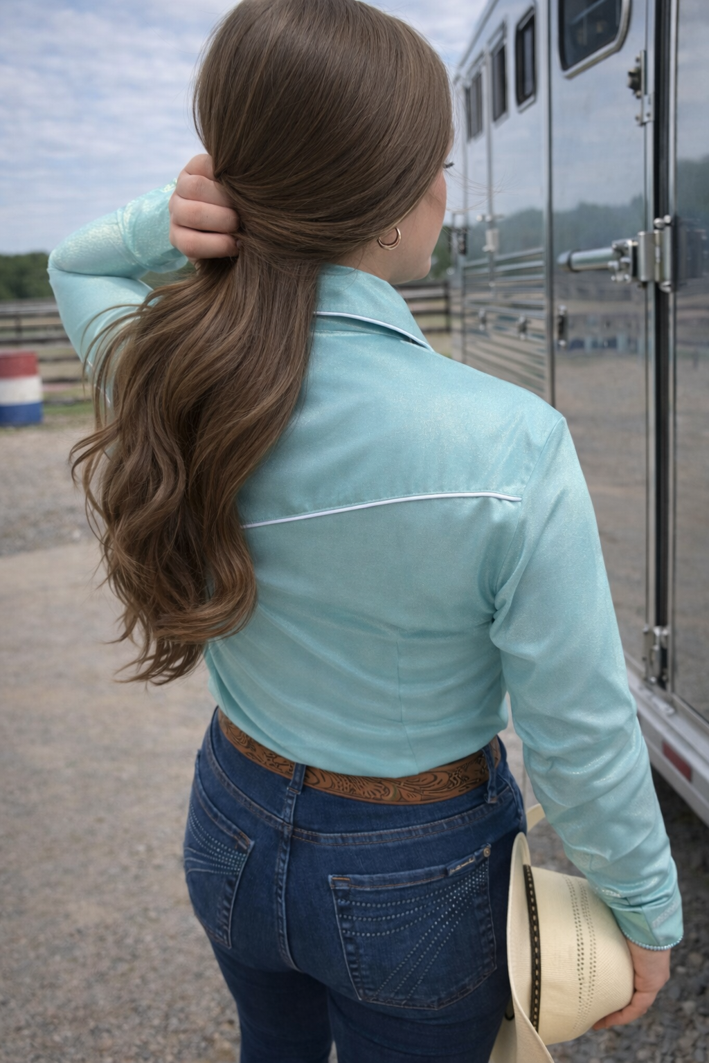 Mint to Be Western Button Down